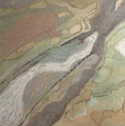 何天泉 2004年作 内陆河流NO.3